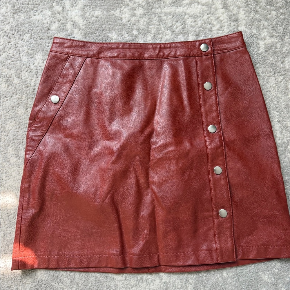 Urban Outfitters Leather button down skirt- size medium
